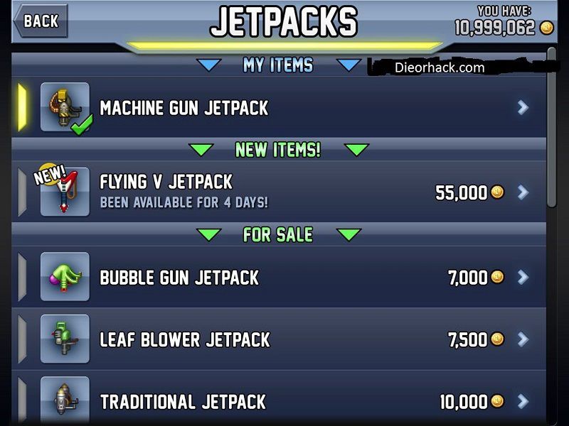 Jetpack Joyride jetpacks
