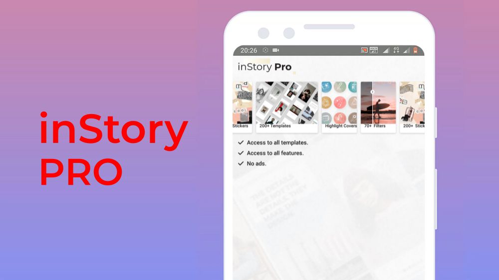 inStory PRO features