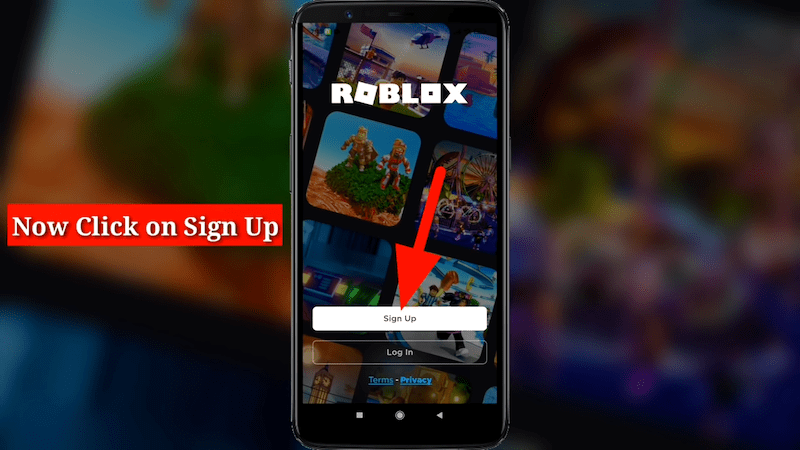 Sign up roblox android