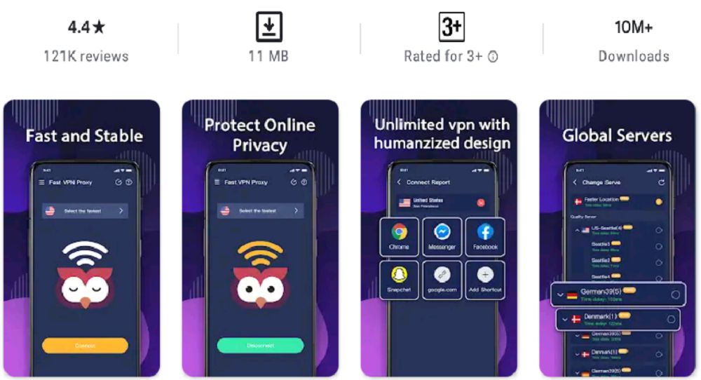 NightOwl VPN PRO-features