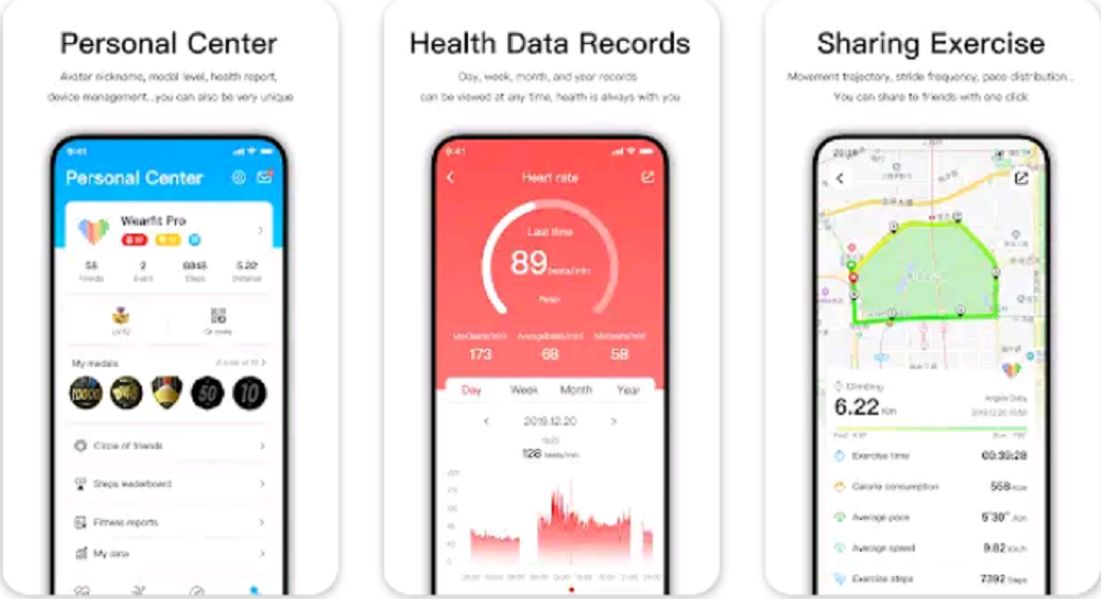 personal center and health data record