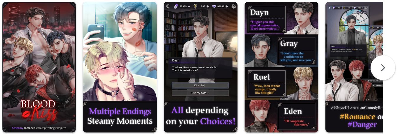 🔥 Download Blood Kiss interactive stories with Vampires 1.21.1 [Adfree] APK  MOD. A mystical otome game with an interesting storyline 