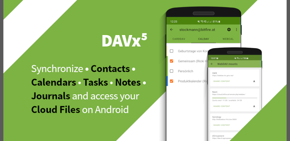 DAVx⁵ – CalDAV CardDAV WebDAV