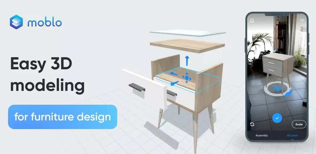 Moblo – 3D furniture modeling-banner
