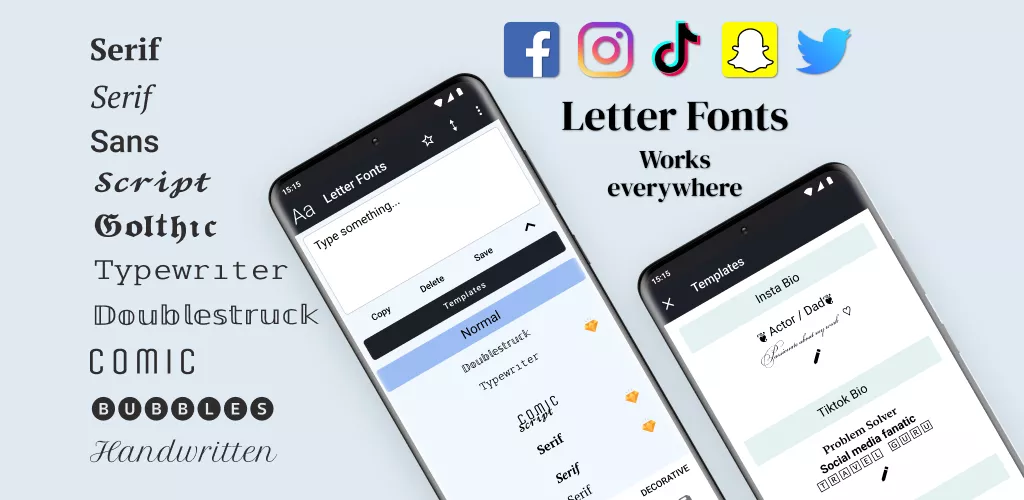 Letter Fonts – Stylish Text-banner