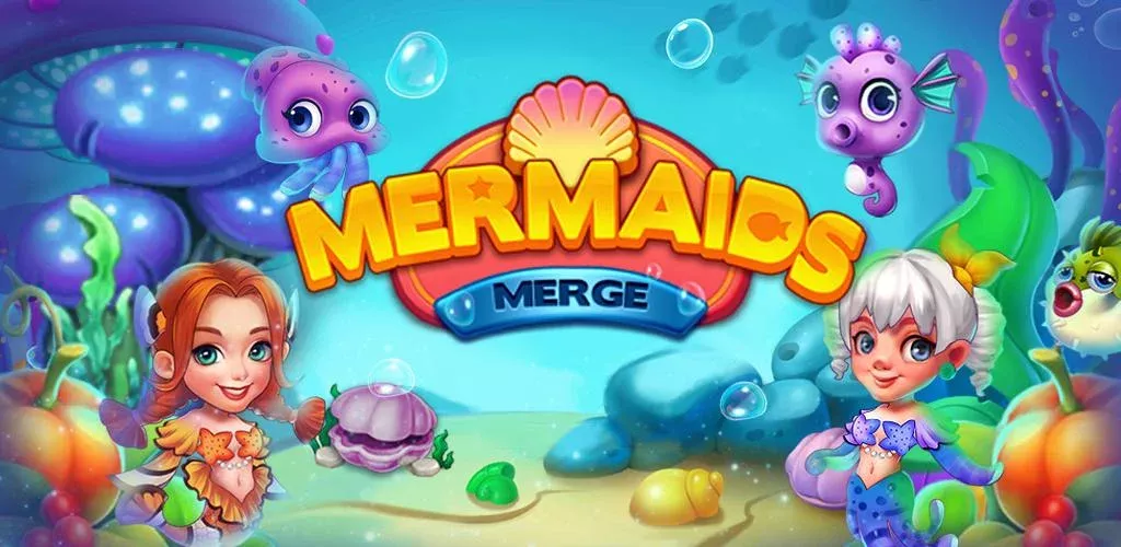 Merge Mermaids-magic puzzles-banner